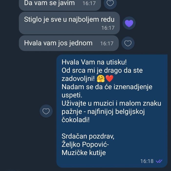 Utisak kupca za Zvezdana simfonija